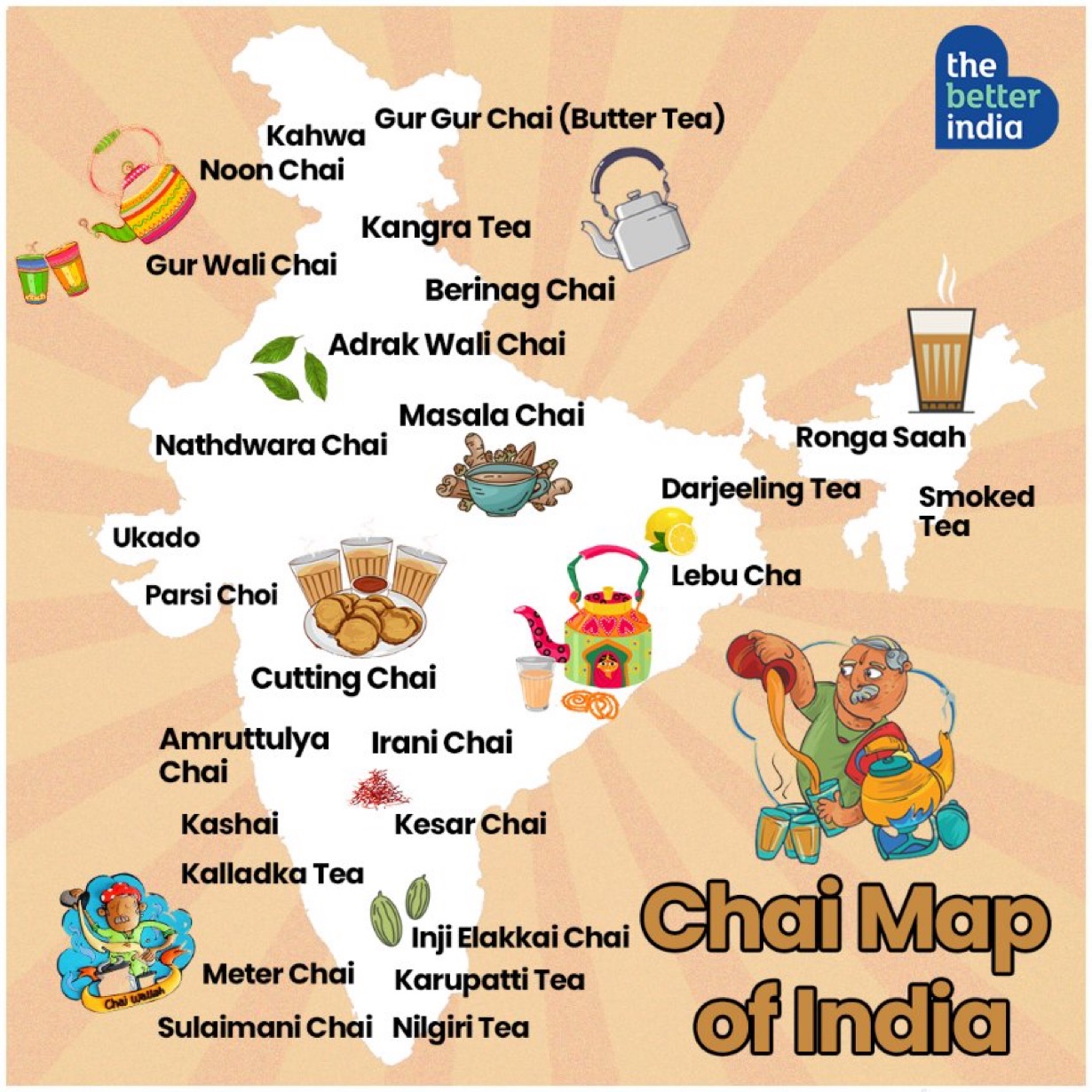 chai map of india